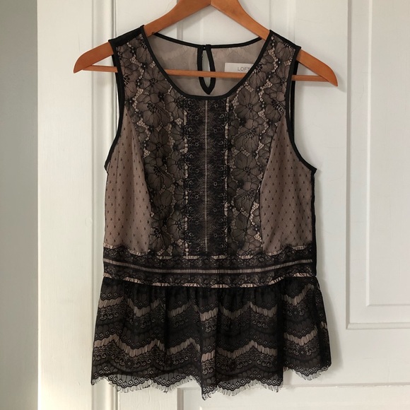LOFT Tops - Loft top size S, black lace